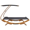 Lit repos et auvent 165x203x138cm Bois courbé massif Anthracite 556501556501