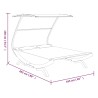 Lit repos et auvent 165x203x138cm Bois courbé massif Anthracite 556501556501