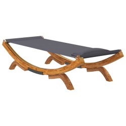 Lit de repos extérieur 100x188,5x44 cm Bois courbé Anthracite 556502556502