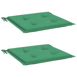Coussins de chaise jardin lot de 2 vert 40x40x4 cm tissu oxford 556505556505