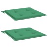 Coussins de chaise jardin lot de 2 vert 40x40x4 cm tissu oxford 556505556505