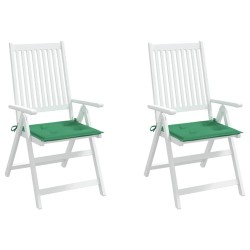 Coussins de chaise jardin lot de 2 vert 40x40x4 cm tissu oxford 556505556505