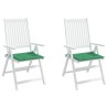 Coussins de chaise jardin lot de 2 vert 40x40x4 cm tissu oxford 556505556505