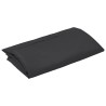Tissu de remplacement pour parasol d'extérieur Noir 300 cm 556509556509