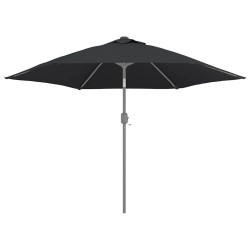 Tissu de remplacement pour parasol d'extérieur Noir 300 cm 556509556509