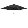 Tissu de remplacement pour parasol d'extérieur Noir 300 cm 556509556509