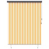Store enrouleur Blanc et Orange 200 x 250 cm Tissu et Aluminium 556513556513