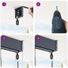 Store enrouleur Rayé Anthracite 200 x 250 cm Tissu et Aluminium 556514556514