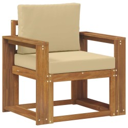 Canapé d’extérieur Bois d'acacia massif et polyester Naturel 556518556518