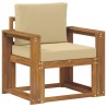 Canapé d’extérieur Bois d'acacia massif et polyester Naturel 556518556518