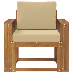 Canapé d’extérieur Bois d'acacia massif et polyester Naturel 556518556518