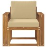 Canapé d’extérieur Bois d'acacia massif et polyester Naturel 556518556518