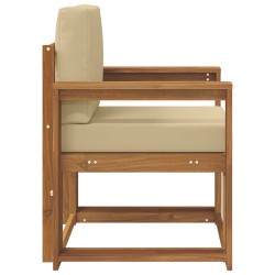 Canapé d’extérieur Bois d'acacia massif et polyester Naturel 556518556518