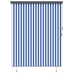 Store enrouleur Bleu et Blanc 200 x 250 cm Tissu et Aluminium 556524556524
