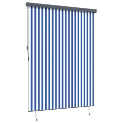 Store enrouleur Bleu et Blanc 200 x 250 cm Tissu et Aluminium 556524556524