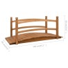 Pont de jardin 140x60x60 cm Bois de sapin massif 556525556525