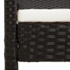 Banc de jardin avec coussin noir 105 cm résine tressée 556526556526