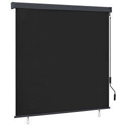 Store enrouleur Rayé Anthracite 180 x 250 cm Tissu et Aluminium 556528556528