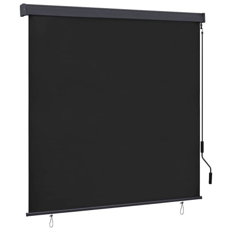 Store enrouleur Rayé Anthracite 180 x 250 cm Tissu et Aluminium 556528556528