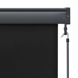 Store enrouleur Rayé Anthracite 180 x 250 cm Tissu et Aluminium 556528556528