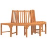 Banc demi-circulaire tour d'arbre Ø208cm bois massif eucalyptus 556533556533
