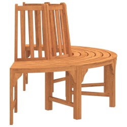 Banc demi-circulaire tour d'arbre Ø208cm bois massif eucalyptus 556533556533