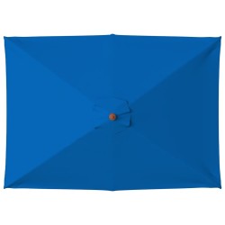 Parasol de jardin avec mât en bois bleu 150x200 cm 556539556539