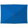 Parasol de jardin avec mât en bois bleu 150x200 cm 556539556539