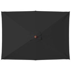 Parasol de jardin avec mât en bois noir 150x200 cm 556547556547