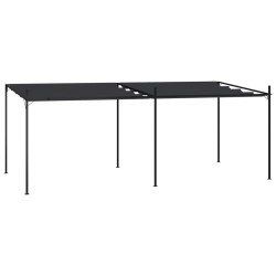 Belvédère avec toit rétractable 600x300x233 cm Anthracite 556549556549