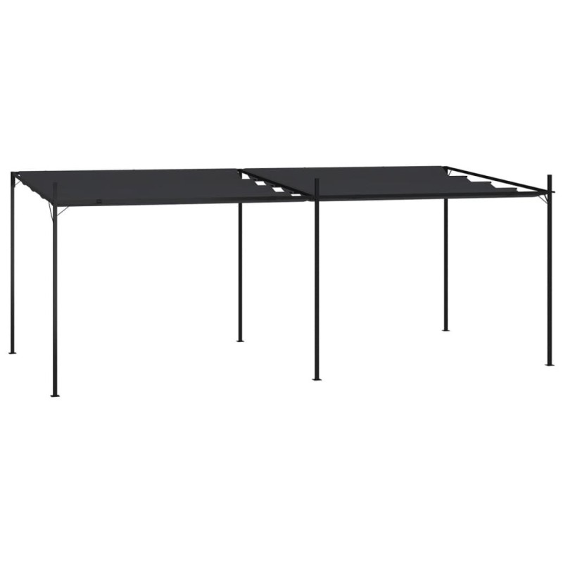 Belvédère avec toit rétractable 600x300x233 cm Anthracite 556549556549