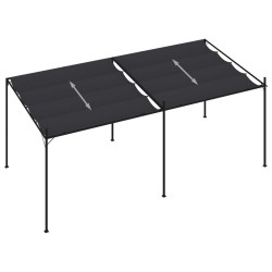 Belvédère avec toit rétractable 600x300x233 cm Anthracite 556549556549