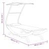 Lit repos et auvent 100x190x134cm Bois courbé massif Anthracite 556550556550