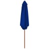 Parasol de jardin avec mât en bois bleu 270 cm 556551556551