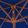 Parasol de jardin avec mât en bois bleu 270 cm 556551556551