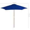 Parasol de jardin avec mât en bois bleu 270 cm 556551556551