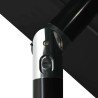 Parasol de jardin à 3 niveaux avec mât en aluminium noir 3,5 m 556556556556