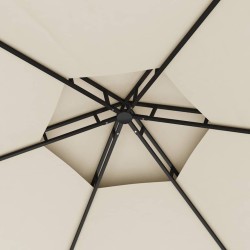 Belvédère avec parois 3,1x2,7 m Crème 556560556560