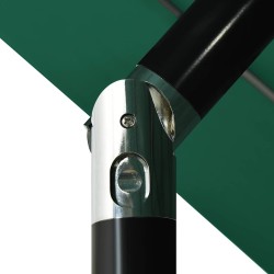 Parasol de jardin à 3 niveaux avec mât en aluminium vert 3,5 m 556564556564