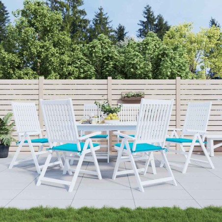 Coussins de chaise de jardin lot de 6 turquoise 50x50x4cm tissu 556569556569