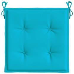 Coussins de chaise de jardin lot de 6 turquoise 50x50x4cm tissu 556569556569