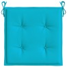 Coussins de chaise de jardin lot de 6 turquoise 50x50x4cm tissu 556569556569