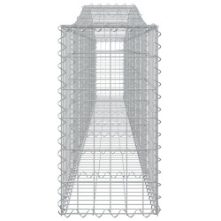 Paniers à gabions arqués 5 pcs 400x30x60/80 cm Fer galvanisé 556570556570