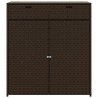 Armoire de rangement jardin marron 105x55x113 cm résine tressée 556571556571