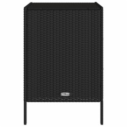 Armoire de rangement de jardin noir 55x59x80 cm résine tressée 556573556573