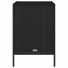 Armoire de rangement de jardin noir 55x59x80 cm résine tressée 556573556573