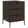 Armoire de rangement de jardin marron 55x59x80cm résine tressée 556574556574