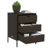 Armoire de rangement de jardin marron 55x59x80cm résine tressée 556574556574