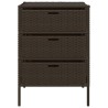 Armoire de rangement de jardin marron 55x59x80cm résine tressée 556574556574