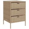 Armoire de rangement de jardin beige 55x59x80 cm résine tressée 556575556575